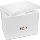 THERM BOX Styroporbox 27W 45x34x37cm Wand 4cm Volumen 27,9L Isolierbox Thermobox Kühlbox Warmhaltebox Wiederverwendbar