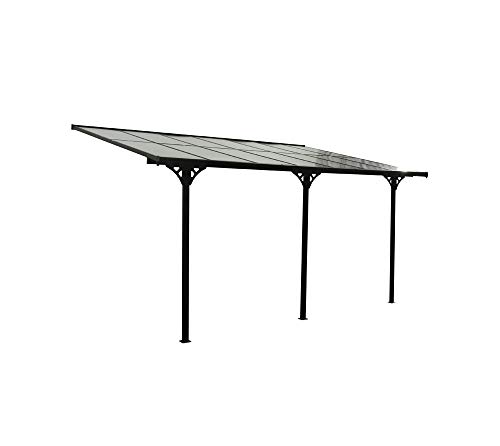 WESTMANN Terrassenüberdachung – Terrassendach 300 × 435 cm schwarz – Komplettset aus Aluminium für Ihre Terrasse