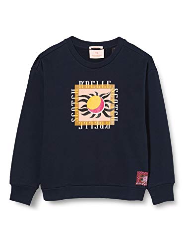 Scotch & Soda R´Belle Girls Sweatshirt aus Bio-Baumwolle mit Artwork-Print Sweater, Night 0002, 6