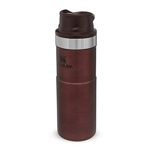 Stanley Trigger Action Travel Mug Thermobecher 0.47L Wine - Kaffeebecher To Go Auslaufsicher - Thermosflasche für Kaffee, Tee & Wasser - BPA-Frei - Edelstahl - Spülmaschinenfest