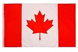 PHENO FLAGS Kanada Flagge - Kanadafahne 90 x 150 cm mit Messing-Ösen - Wetterfeste Nationalfahne für Fahnenmast - 100% Polyester