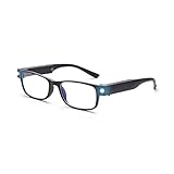 SKYWAY Blaulicht-Schutzbrille Lesebrille, Spielbrille für Frauen Herren LED USB Wiederaufladbarer Blendschutz UV-Schutz, Schwarz
