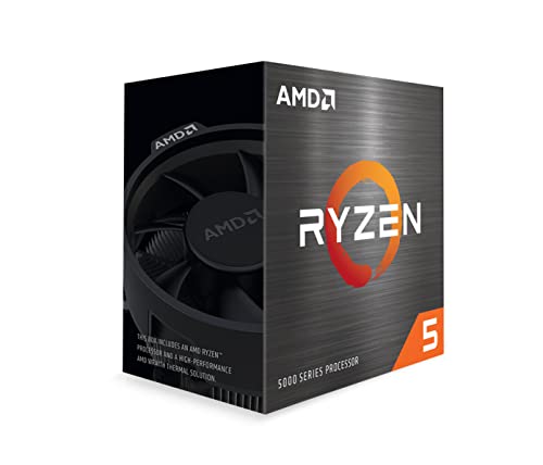 AMD Ryzen 5 5500 Prozessor (Basistakt: 3.6GHz, Max. Leistungstakt: bis zu 4.2GHz, 6 Kerne, L3-Cache 16MB, Socket AM4) 100-100000457BOX, Schwarz