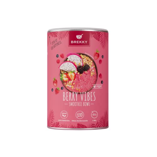 BREKKY - Berry Vibes - Smoothie Bowl - Vegan - 100% natürlich Zutaten - ohne Zuckerzusatz - easy Zubereitung - Superfood Mix - Frühstück