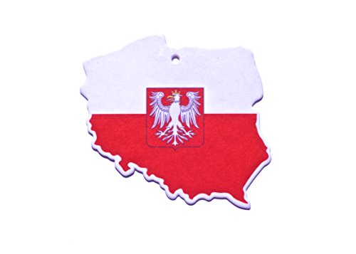 Duftbaum Lufterfrischer Flagge Polen für das Auto im 3er Set in verschiedenen Gerüchen Duft