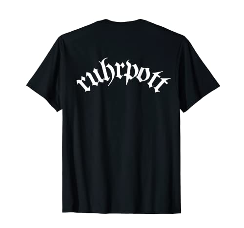 Ruhrpott Schriftzug Ruhrgebiet Rücken T-Shirt