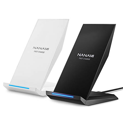NANAMI Wireless Charger [2 Pack] - Induktive Ladestation für iPhone 14 13 12 pro 12 11 XS Max XR X 8 Plus, kabelloses Ladegerät Qi Charger Handy ladestation für Samsung Galaxy S22 S21 S20 S10 Note 20