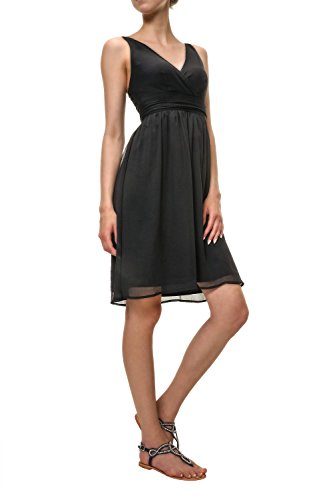 VERO MODA Damen Kleid 10133397, Mini, Einfarbig, Gr. 34 (Herstellergröße: XS), Schwarz