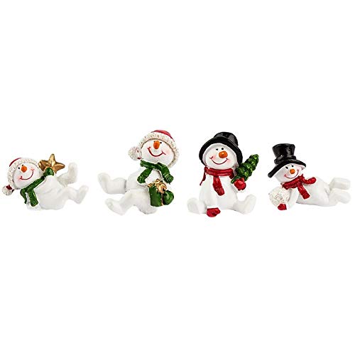 Deko-Figuren, Schneemänner, 3-4,5cm hoch, 4 Stück