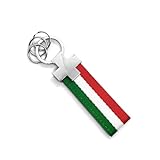 PTDecals 1 Stück gewebter Gürtelriemen Auto Schlüsselring Schlüsselbund Italien Flagge IT Italienische Farbe 4,72 'x 0,98'