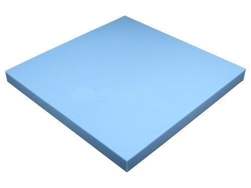 Heiro Schaumstoffplatte Blau 50x50cm Schaumstoff Kissen Schaumstoffpolster - extra formstabil - 4cm dick