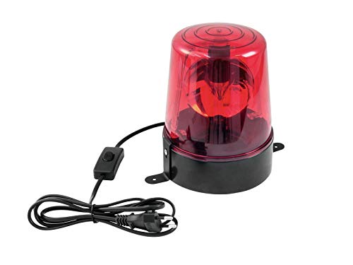 EUROLITE Polizeilicht DE-1 rot | Klassische Rundumleuchte inklusive 230 Volt/18W-Lampe