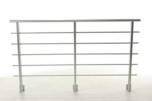 Geländer mit Handlauf - 2 Meter Set aus Aluminium PAB 90 DOLLE - Balkongeländer - Treppengeländer - seitliche Montage (74,99 €/m) für Innen und Außen