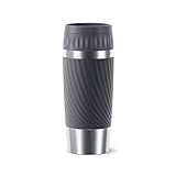 Emsa N20115 Travel Mug Easy Twist Thermobecher | 0,36 L | Deckel mit einfachen Öffnen/Schließ System | Edelstahl-Isolierbecher | 4h heiß/8h kalt | 100 % dicht | 360°-Trinköffnung | 1 Stück (1er Pack)