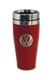 BRISA VW Collection - Original Volkswagen Isolierter Edelstahl Thermo-Becher (Doppelwandig/400ml/Rot)