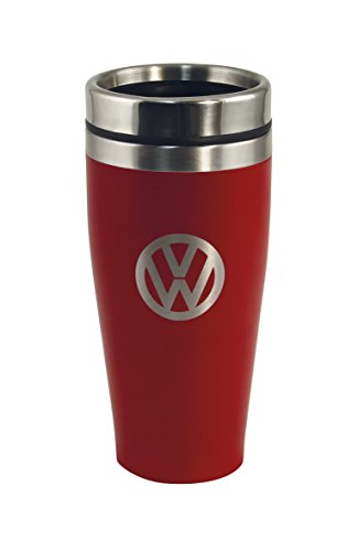 BRISA VW Collection - Original Volkswagen Isolierter Edelstahl Thermo-Becher (Doppelwandig/400ml/Rot)