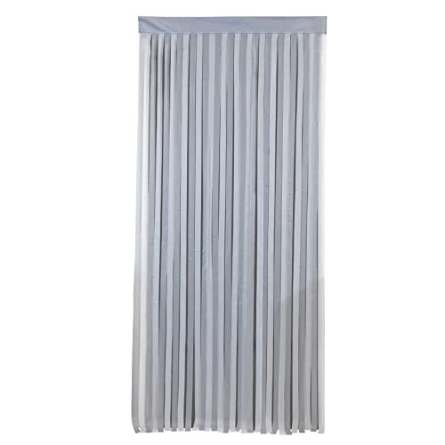 Maximex Türvorhang Grau-Weiß - Streifenvorhang, Insektenschutz-Vorhang, Polyester, 90 x 200 cm, Grau