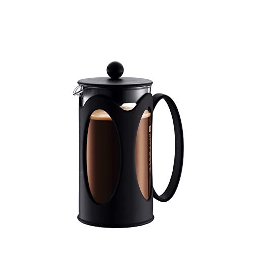 Bodum 10682-01 kenya Kaffeebereiter (French Press System, Permanent Edelstahl-Filter, 0,35 liters) schwarz