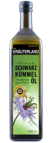 Kräuterland Schwarzkümmelöl 1000ml ungefiltert kaltgepresst mühlenfrisch - direkt vom Hersteller