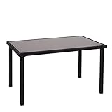 Mendler Poly-Rattan Tisch HWC-G19AM, Gartentisch Balkontisch, 120x75cm - schwarz