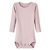 NAME IT Baby - Mädchen Nbfkab Ls Body Noos, Sepia Rose, 92