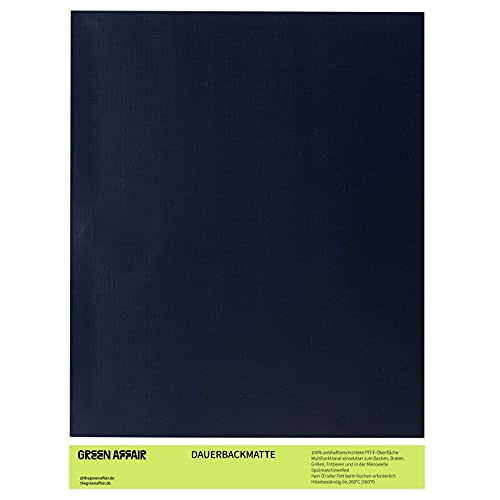 Green Affair ® - Backmatte (3 Stück) 40 cm x 33 cm x 0,2 cm wiederverwendbar & nachhaltig Grillmatte für Gasgrill hitzebeständig bis 260 °C