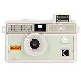 Kodak i60 Wiederverwendbare 35-mm-Filmkamera – Retro-Stil, fokussierfrei, integrierter Blitz, Drücken und Pop-Up-Blitz (Bud Green)