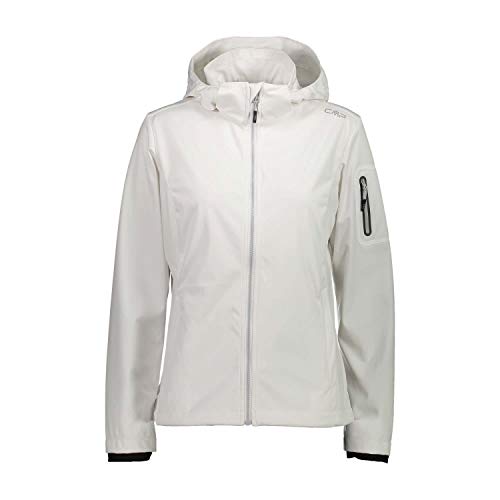 CMP Damen Softshelljacke Woman Jacket Zip Hood 39A5016 Bianco-Stone 44