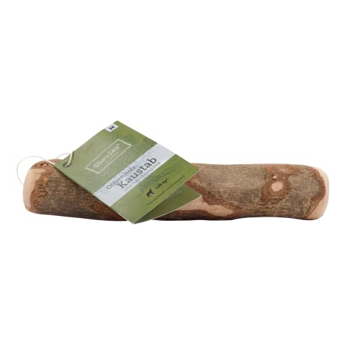 Chewies Kauknochen Hunde-Spielzeug aus Olivenholz für Hunde - 100 % natürliches Hundezubehör risikoarm & langlebig - Größe M: Für Hunde bis 20 kg Körpergewicht