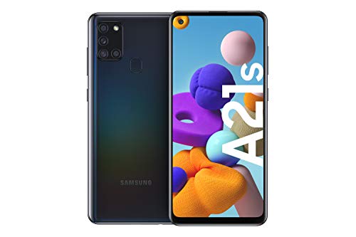 Samsung Galaxy A21s Android Smartphone ohne Vertrag, 4 Kameras, 5.000 mAh Akku, 6,5 Zoll HD+ Display, 32 GB/3 GB RAM, Dual SIM, Handy in schwarz, deutsche Version