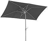 Schneider-Schirme Sonnenschirm Porto, anthrazit, 300 x 200 cm rechteckig, 643-15, Gestell Stahl, Bespannung Polyester, 6.7 kg