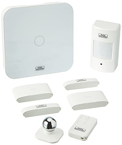 Burg-Wächter Alarmanlage Starter Set, Kompatibel mit Amazon Alexa, Alarm für das Haus, batteriebetrieben, mit BURGprotect Smart Home kompatibel, Set 2210, Weiß