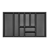 ORGA-BOX 3 Besteckeinsatz Tiefe: 473 x Breite: 791 mm anthrazit mit Canvas Struktur für 90er Schubladen z. B. in Nobilia Küchen ab 08.2012.