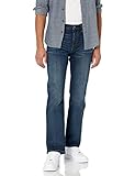 Amazon Essentials Herren Bootcut-Jeans mit gerader Passform, Dunkle Waschung, 34W / 32L