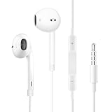 lululeague 3,5 mm Klinkenstecker In Ear Kopfhörer mit Kabel, extra Bass, mit Mikrofon und Lautstärkeregler, für iPhone, iPod, iPad