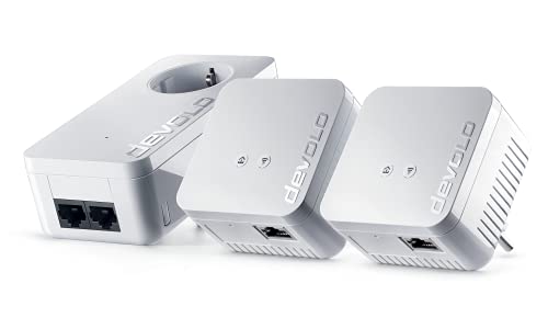 Devolo dLAN 550 WLAN-Netzwerk-Set, Powerline NL, Ethernet/LAN, WLAN, Weiß 3-teilig, Adapter Netzwerk CPL