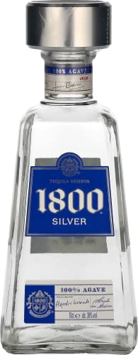 1800 Silver Tequila 38% vol. (1 x 0,7l) – Kristallklarer, mexikanischer Tequila hergestellt aus 100% blauer Agave von Hand gepflückt – Ideal für klassische Margaritas