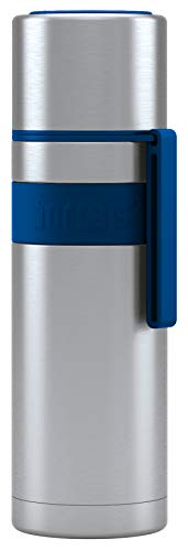 Isolierflasche HEET 500ml – Thermoflasche aus Edelstahl, Doppelwandig, Vakuum-Isolierte Thermoskanne mit Becher, Auslaufsicher, BPA-frei, Hält 12h warm, 360° Verschluss, Trageschlaufe (Nachtblau)