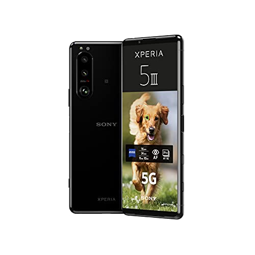 Sony Xperia 5 III 5G Smartphone (15,5 cm 21:9 FHD+ HDR OLED-Display, Dreifach-Kamera-System, Android 12 SIM Free, 8 GB RAM, 128 GB Speicher, 24+6 Monate Herstellergarantie) [Amazon Exklusiv] Schwarz