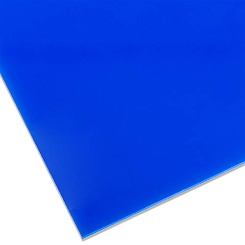 PLEXIGLAS® GS farbig, vielfältig nutzbares und bruchfestes Marken Acrylglas für Lichtobjekte etc, 3 mm dicke PLEXIGLAS® GS Platte in 12 x 25 cm,blau transluzent (5H48)