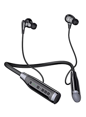 LAMA Bluetooth 5.0 Kopfhörer Sport Ohrhörer 100h Spielzeit Noise Cancelling Ohrhörer IPX5 Wasserdicht Kopfhörer In Ear Headset mit Batterieanzeige Mikrofon Nackenbügel Magnetisches Earbuds