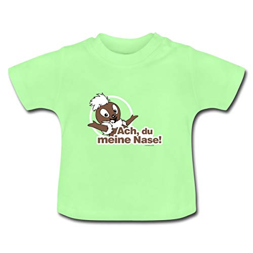 Sandmännchen Pittiplatsch ACH Du Meine Baby T-Shirt, 6-12 Monate, Mintgrün
