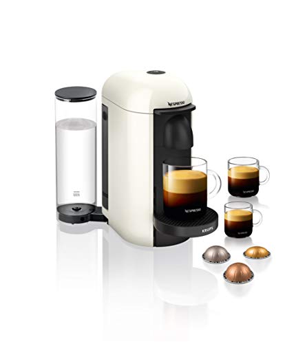 NESPRESSO XN9031 Vertuo Plus Kaffeekapselmaschine | 1,1 L Wassertank | Kapselerkennung durch Barcode | 6 Tassengrößen | Power-Off Funktion | 54% aus recyceltem Kunststoff | Weiß