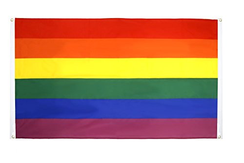 Flaggenfritze® Balkonflagge Regenbogen