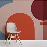 LEGVSHSR Bunte geometrische Formen modernes Bauhaus-Tapeten-Wandbild für Sofa-Hintergrund Art Decration 3D-Geometrie-Tapete-450x300cm