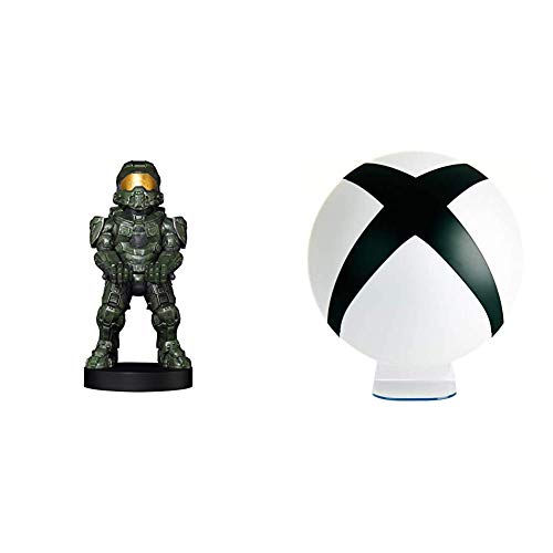 Cable Guy - Master Chief & Microsoft XBox 3D Lampe Logo schwarz/weiß, rund, USB- oder batteriebetrieben.