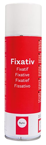 Rayher 3401300 Fixativ-Spray, Dose 300 ml, transparent, zum Fixieren für Pastell-, Kohle- und Buntstiftzeichnungen