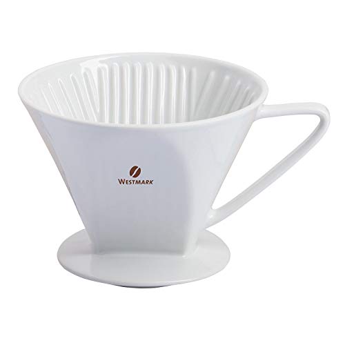 Westmark Porzellan-Kaffeefilter/Filterhalter, Filtergröße 4, Für bis zu 4 Tassen Kaffee, Brasilia, Porzellan, 24482260