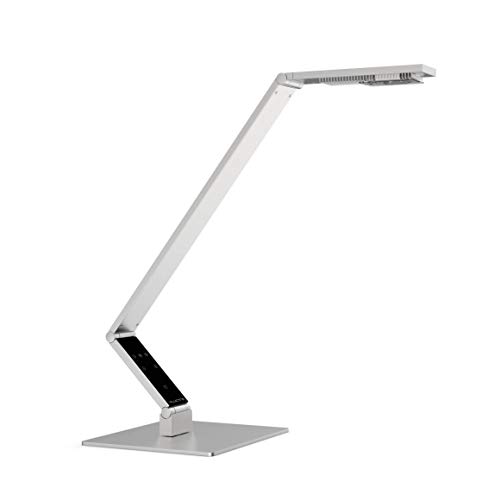 Luctra Table Linear Base LED Schreibtischlampe, biologisch wirksames Licht, dimmbar, 9201, Farbe:Aluminium