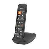 Gigaset C575, Schnurloses Telefon, großes Farbdisplay mit aktueller Benutzeroberfläche, Adressbuch für 200 Kontakte, Jumbo-Modus - Schutz vor unerwünschen Anrufen, schwarz